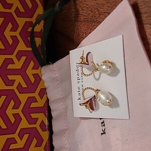 Kate Spade Gold and Pearl Earrings